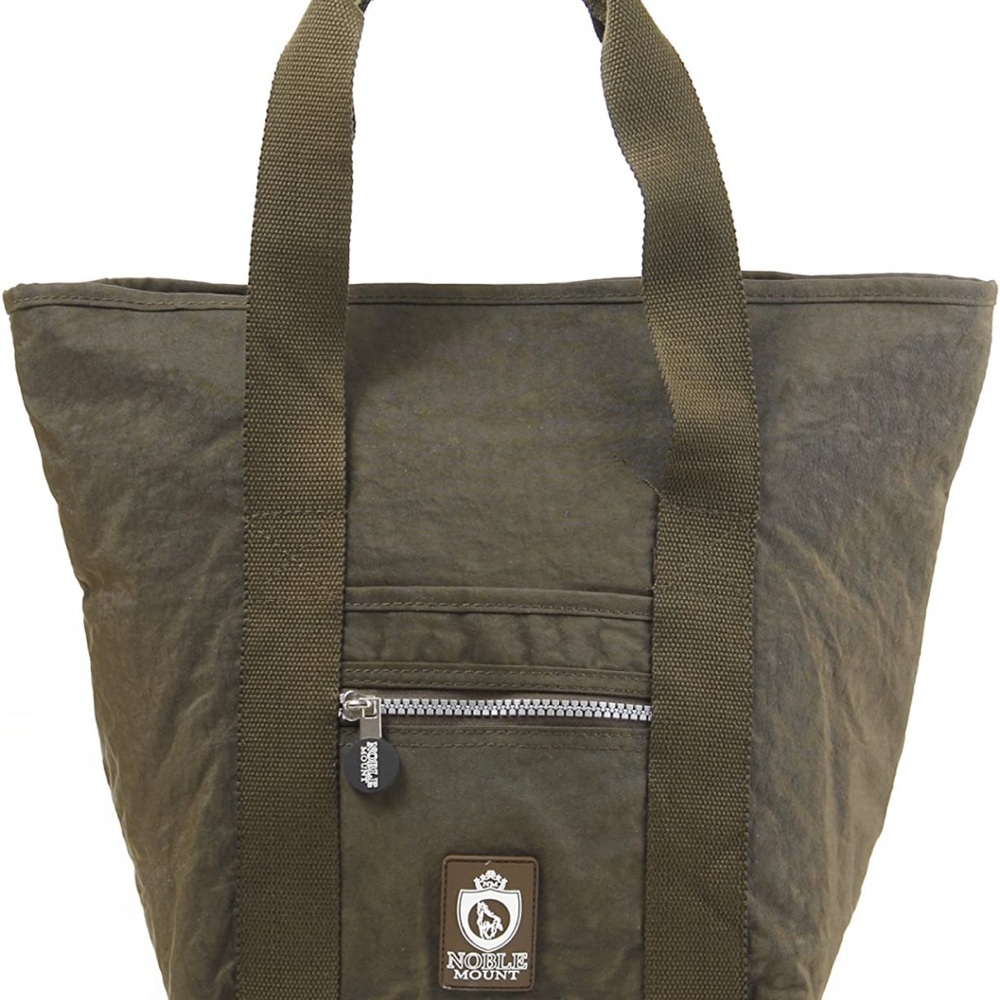 NWT Noble Mount Crinkle Nylon 'All In A Day' Tote Handbag - Brown